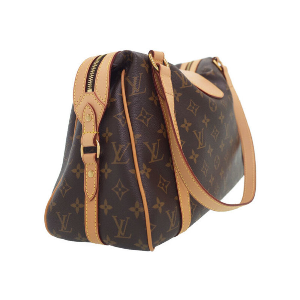 Louis Vuitton Bag Brown Shoulder Leather Monogram Stresa